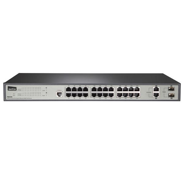 سوییچ 26 پورت مدیریتی POE نتیس مدل PE6326